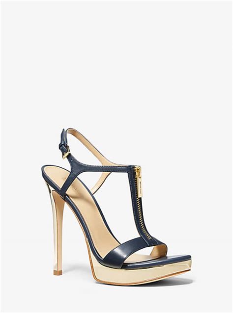 michael kors stivaletto|Berkley Leather and Metallic Stiletto Sandal .